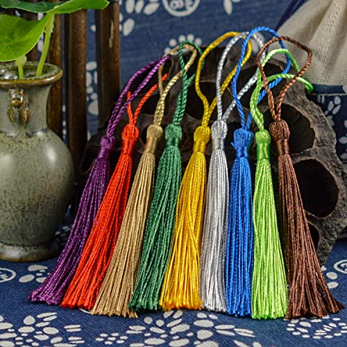 Ekind Silky Floss Tassels, 5-Inch Handmade Soft Craft Mini Tassels For Jewelry Making, Souvenirs, Bookmarks, Diy Crafts (25Pcs, Dark Purple) #TOP6
