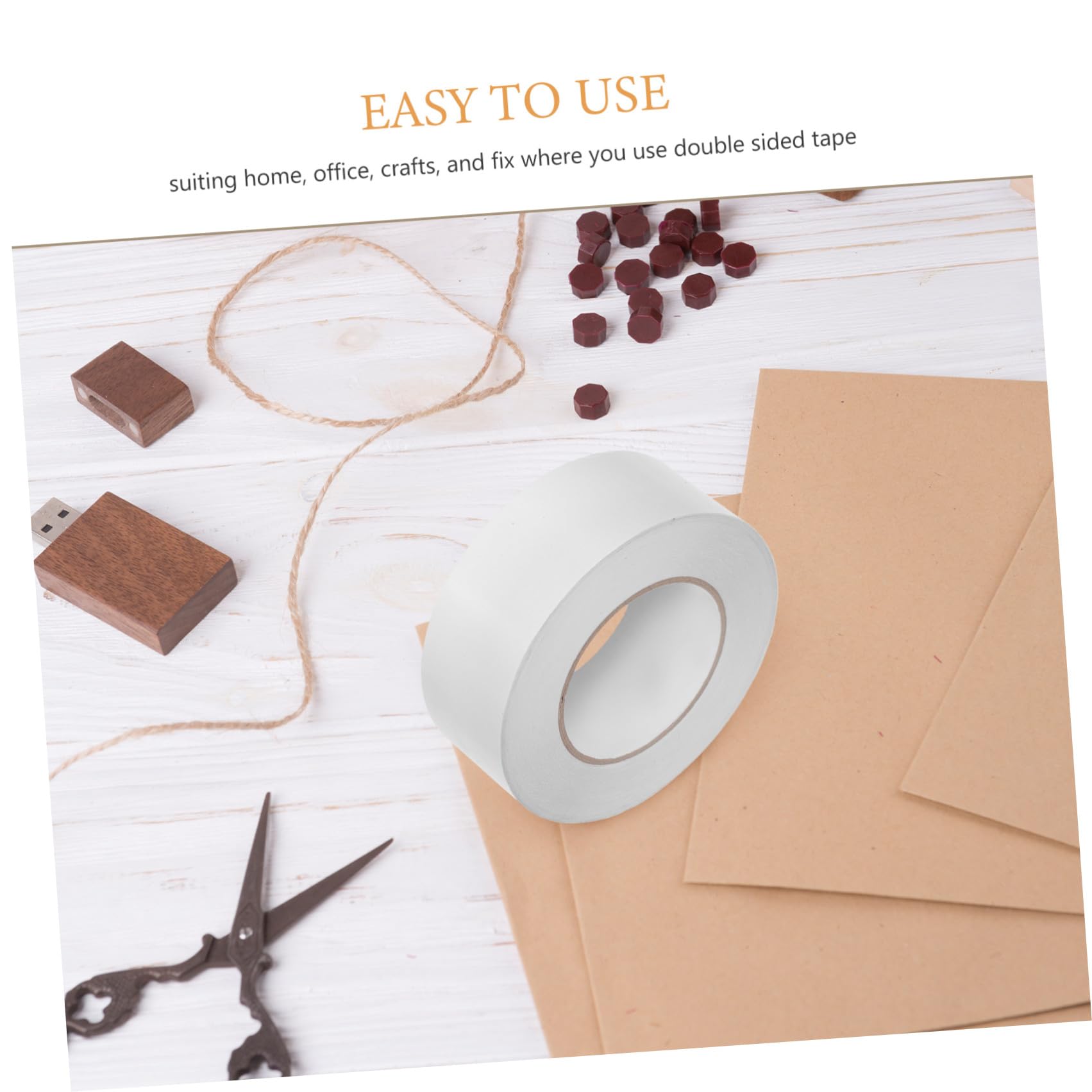 Mikikit Nastro e Rimovibile Biadesivo Invisibile Trasparente Resistente in Pet 1 Rotolo per Decorazioni e Lavori Artigianali in Casa e Interno
