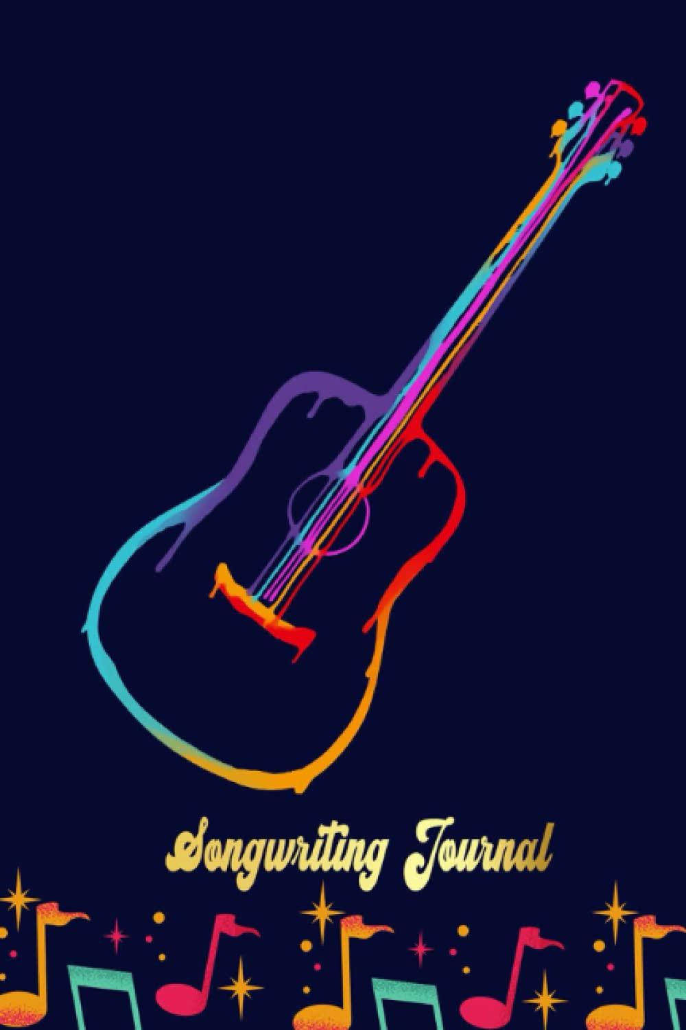 Gradient Acoustic Guitar Songwriting Journal: Blank Sheet Music 100 Pages for Music, Writing Your Own Lyrics, Melodies and Chords, for Musicians, Chord