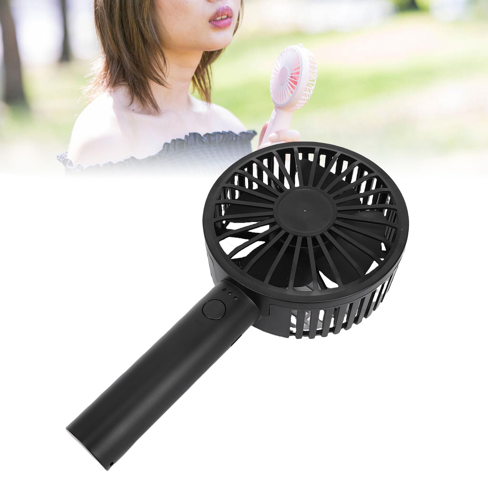 Jectse Tragbarer -Ventilator, Handventilator, Hochauflösendes Display, Fortschrittliche LED-Technologie, für Partys Im Freien, für Reisen, Sommerkonzerte, Make-up, Sommer.