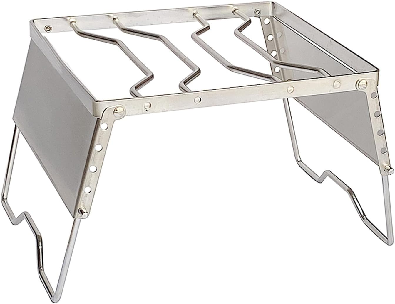 RebelliousRebellious Stainless Steels BBQ Table Portable Camping Table Foldable Camp Table Outdoor Folding Table Barbecues Table Wilderness Camping Solution
