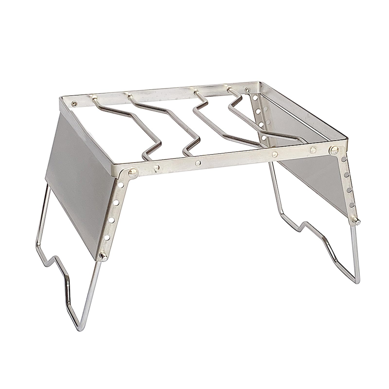 RebelliousRebellious Stainless Steels BBQ Table Portable Camping Table Foldable Camp Table Outdoor Folding Table Barbecues Table Wilderness Camping Solution