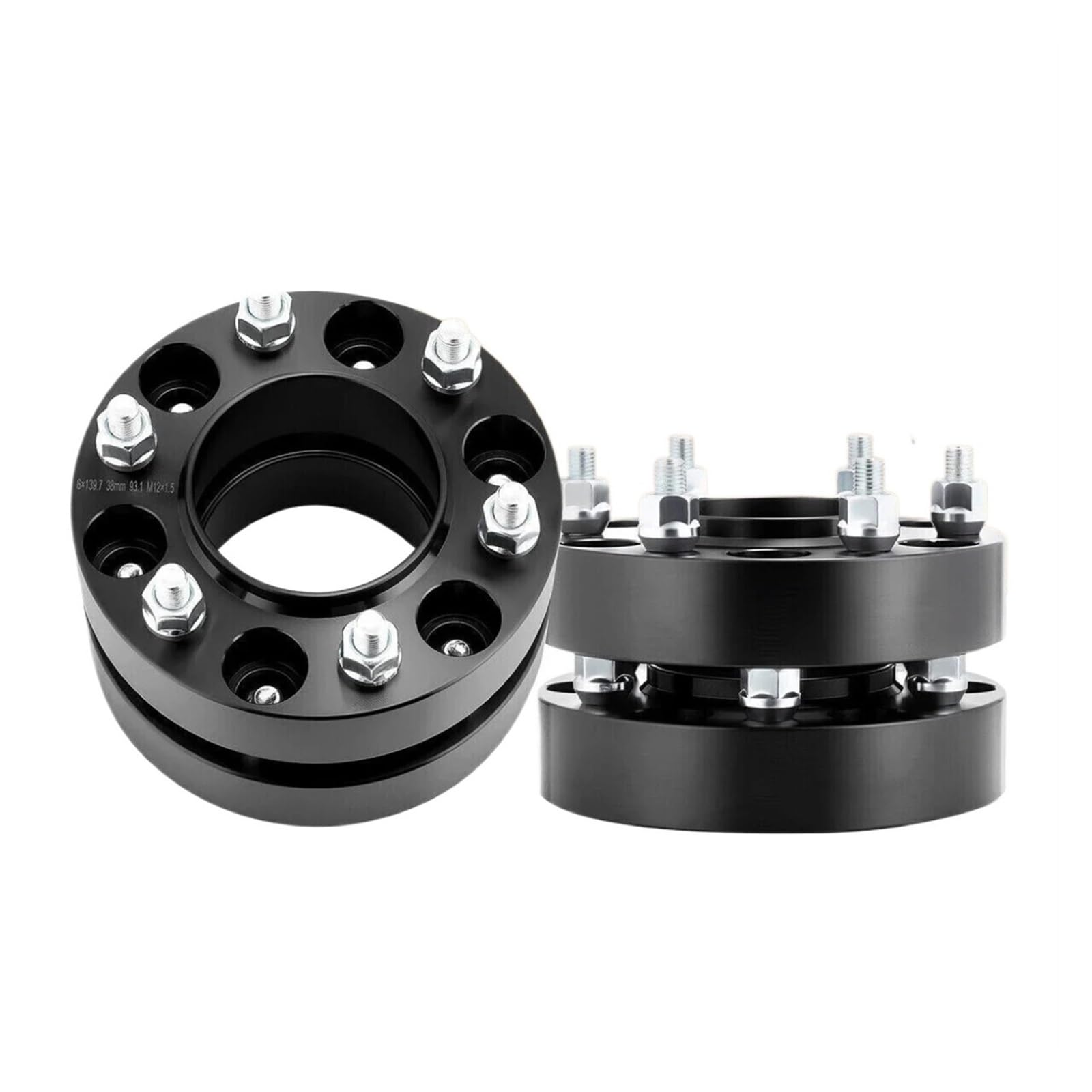 Élargisseurs De Voie en pour Ford pour Ranger Tous Les Modèles Kit D'entretoises 38 Mm Et Boulons 6x139,7 Alliage Boulonné 93,1 Entretoises Roue 4 Pièces Élargisseurs De Voie