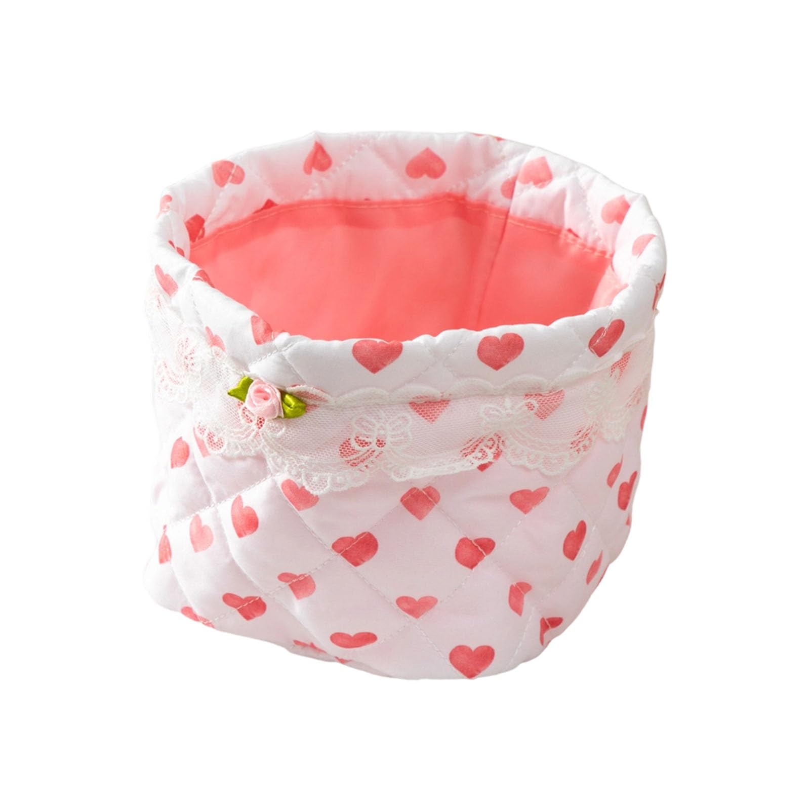 LUCKGONI Quilted Fabric Storage Basket Foldable Organiser For Home Desktop Snacks Clutters Organization Tool