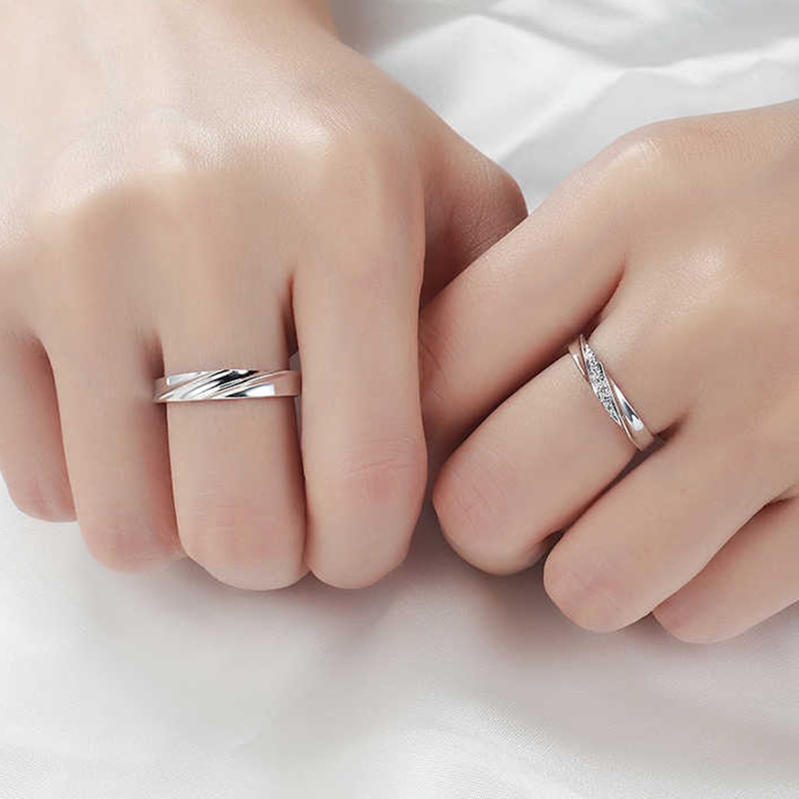 Anillo para hombre, sin piedras preciosas, oro auténtico 375, anillos de compromiso, oro blanco de 9 quilates, alianzas de boda auténticas, 3,9 mm, para hombres, talla 63 (20,1)