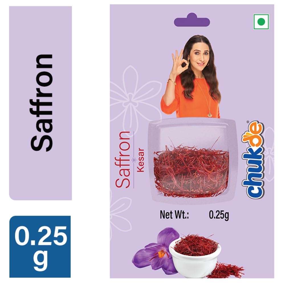 Chukde - Kesar 0.25 Gm - Saffron - Rich Flavor and Aroma - Ideal for Enhancing Dishes, Desserts, and Beauty Treatments - Ideal For Culinary, Health, and Skincare Applications - 0.25 Gm - Image 2 thumbnail