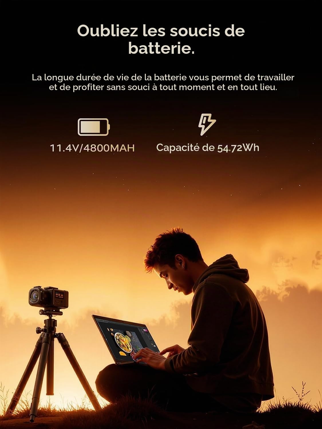 15,6" Ordinateur Portable avec Ryzen R2544 jusqu'à 3,70GHz