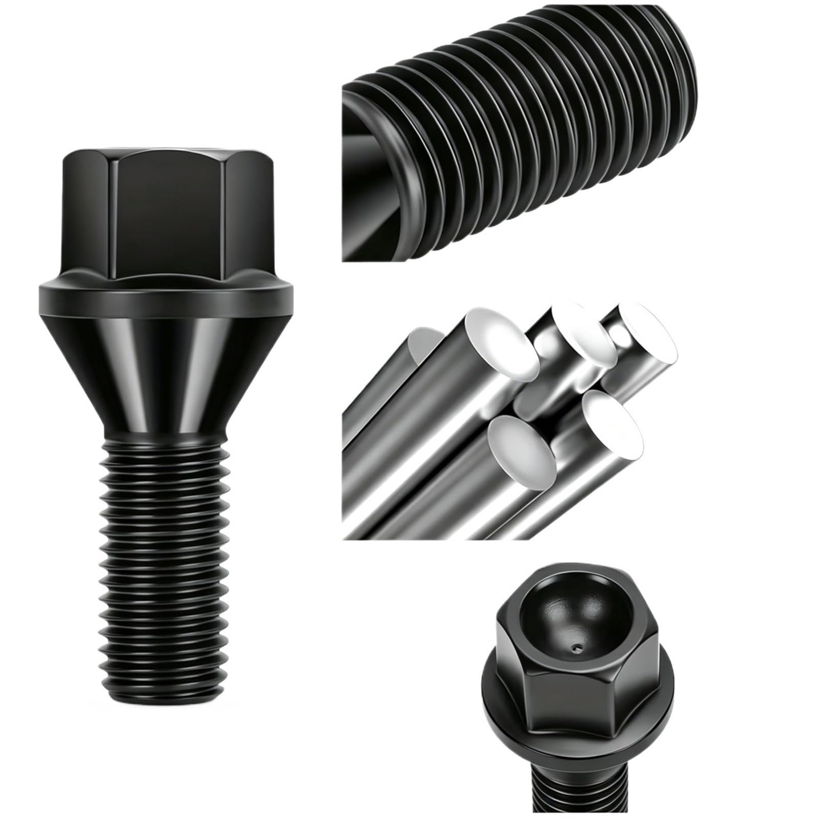 Bulloni ruota auto Compatibile Con BMW Per 1 Series E87 2003 2004 2005 2006 2007 20 Pezzi Set Di Dadi Conici Per Cerchi In Lega