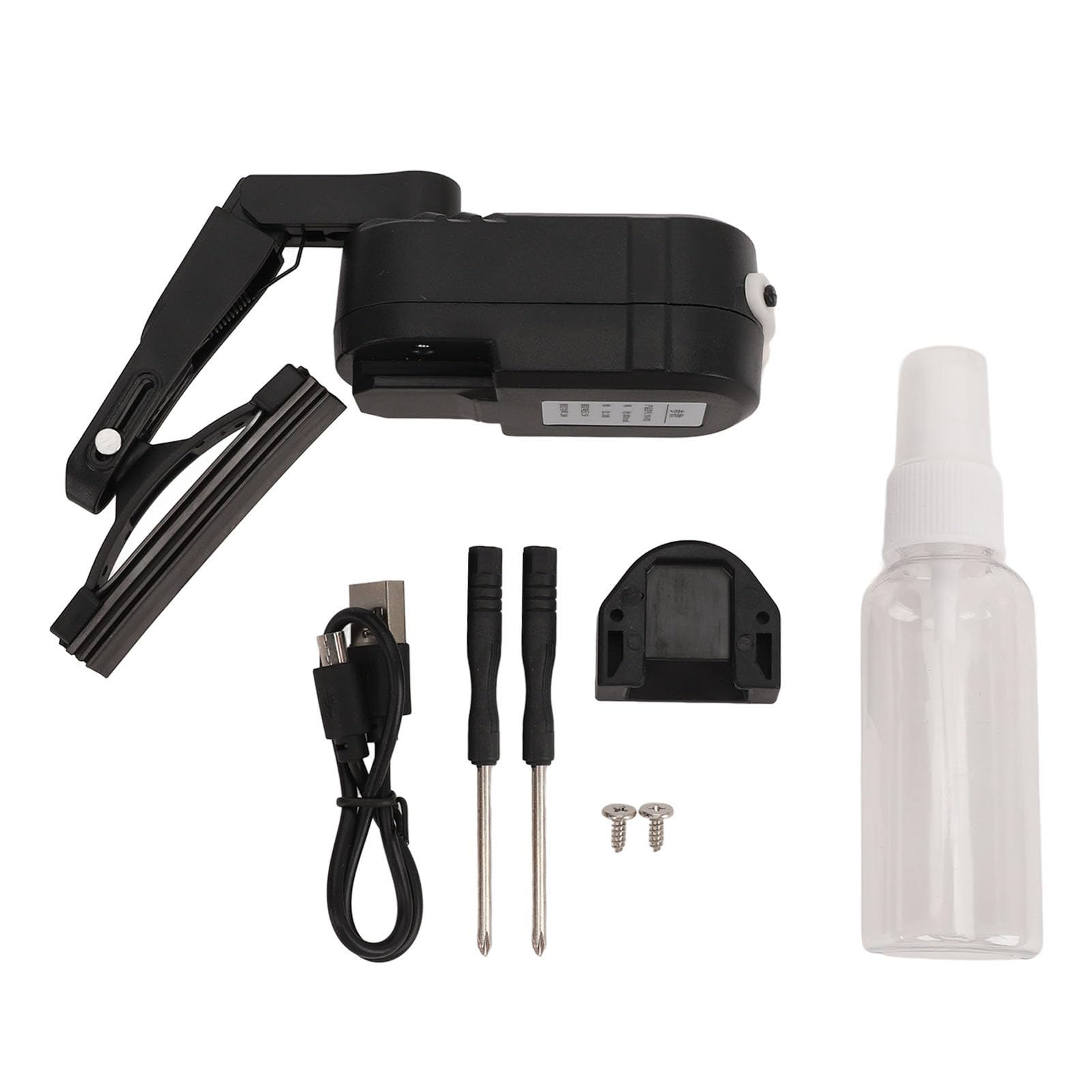 Essuie-glace Rechargeable Pour Casque Moto - 2 Vitesses, Batterie 800mAh, Plage 170°, Adaptateur Réglable