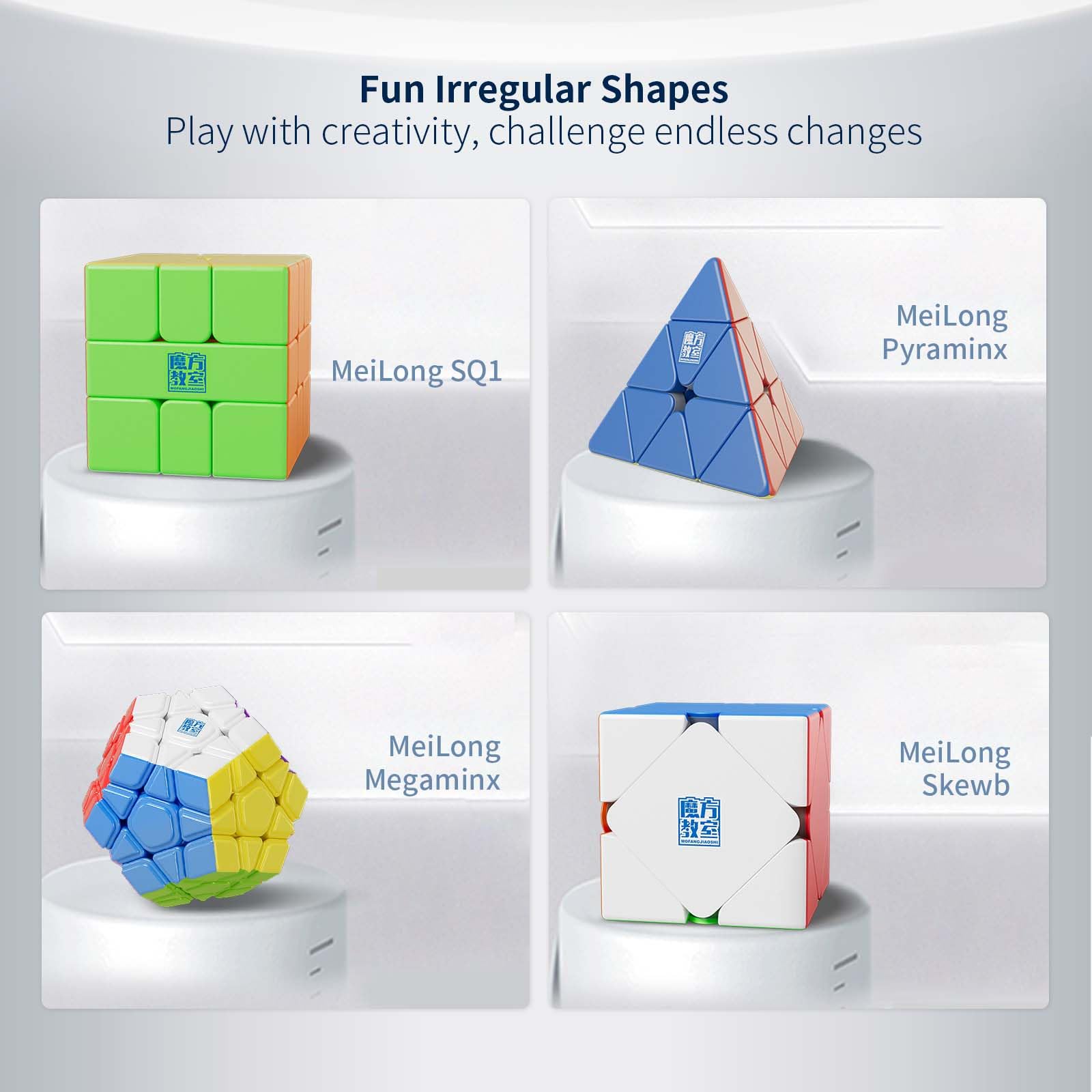 Moyu SQ1 Mega Pyraminx Skewb Educational Magic Cube Set, 5.5 cm - Image 2
