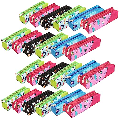 Image of TULMAN Polyester Multipurpose Pencil Pouch Kids B'Day Party Return Gifts to Carry Pencil Pen in Stationery Pouch with Zip Lock Accessories for Boys /Girls /Children (Pack of 24, Multicolor)