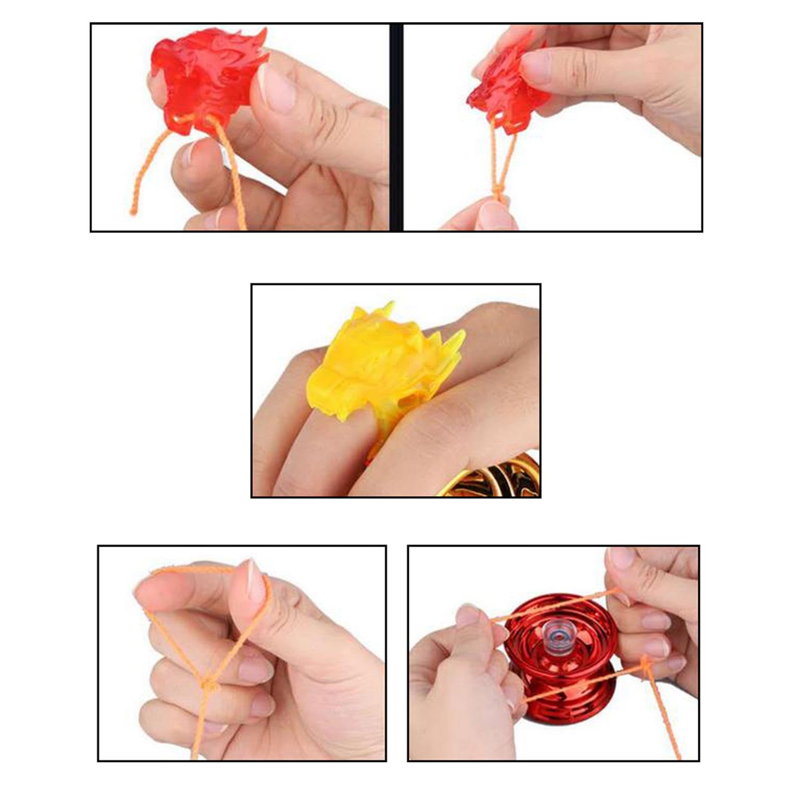 Juego de 10 cuerdas Yoyo profesionales accesorios truco básico para niños adultos azul, 2.25 x 2.25 x 1.6 pulgadas