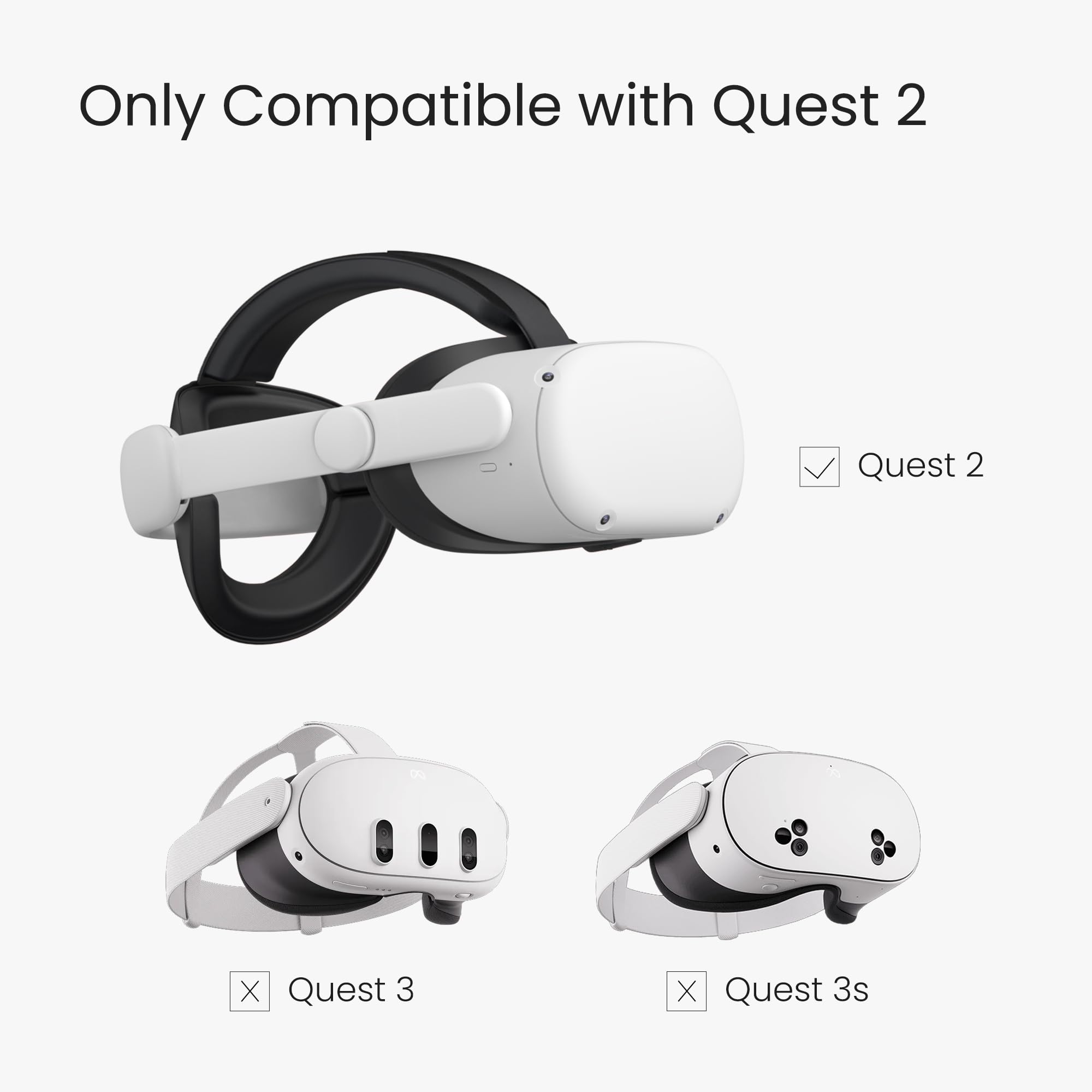 KIWI design Cinturino per Testa Compatibile con Quest 2