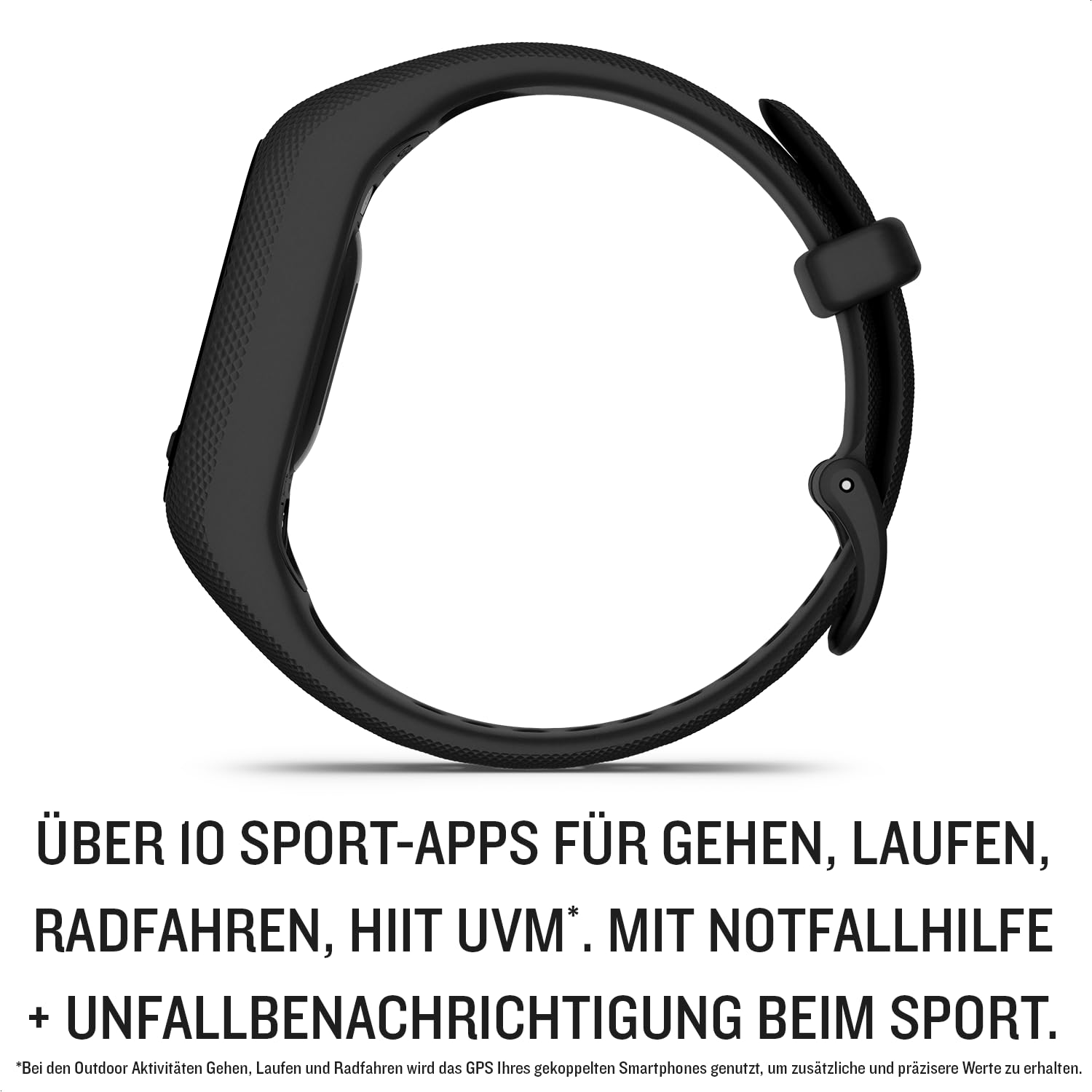 Garmin vívosmart 5 – Fitness-Tracker mit extragroßem OLED-Touchdisplay, Gesundheitsfunktion wie Schlafqualität und Herzfrequenzmessung. Bis zu 7 Tage Akkulaufzeit, wasserdicht und Notfallhilfe.
