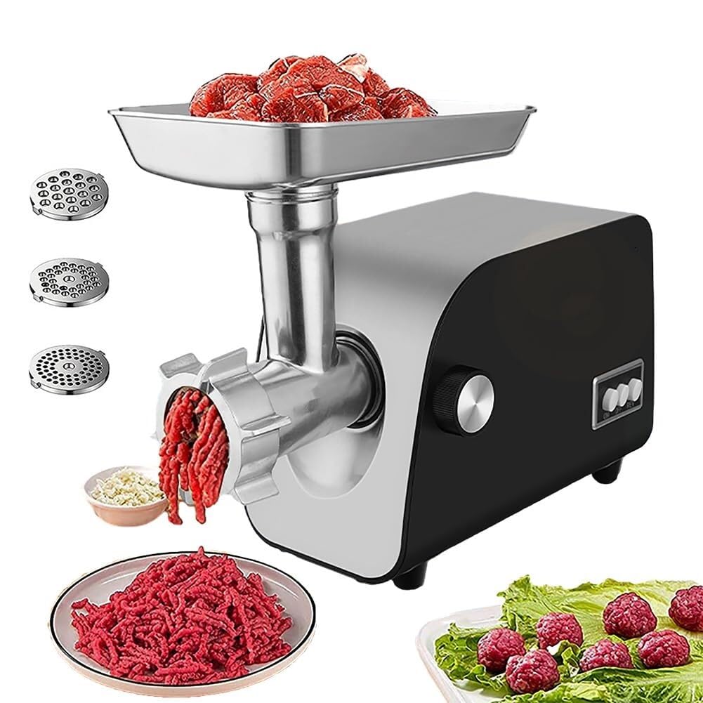 SBCGFY Multifunctional Sausage Maker Meat Mincer, 1200W Household Food Grinding Machine, Food Grinder Sausage Maker With 3 Cutting Plates