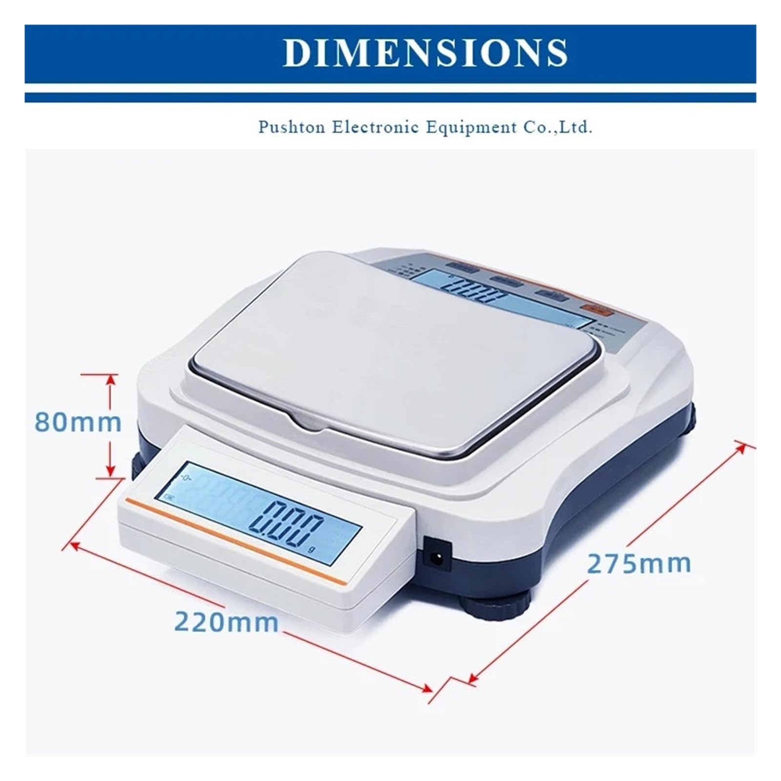Elektronische Waage mit doppeltem LCD-Display, Dual-Display, 0,01 g, mit RS232-Schnittstelle Multifunktionsgebrauch