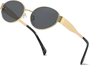 Retro Oval Sunglasses For Men & Women | Trending, Stylish & Durable Metal Frame Vintage Sunglasses With UV 400 Protection Lenses