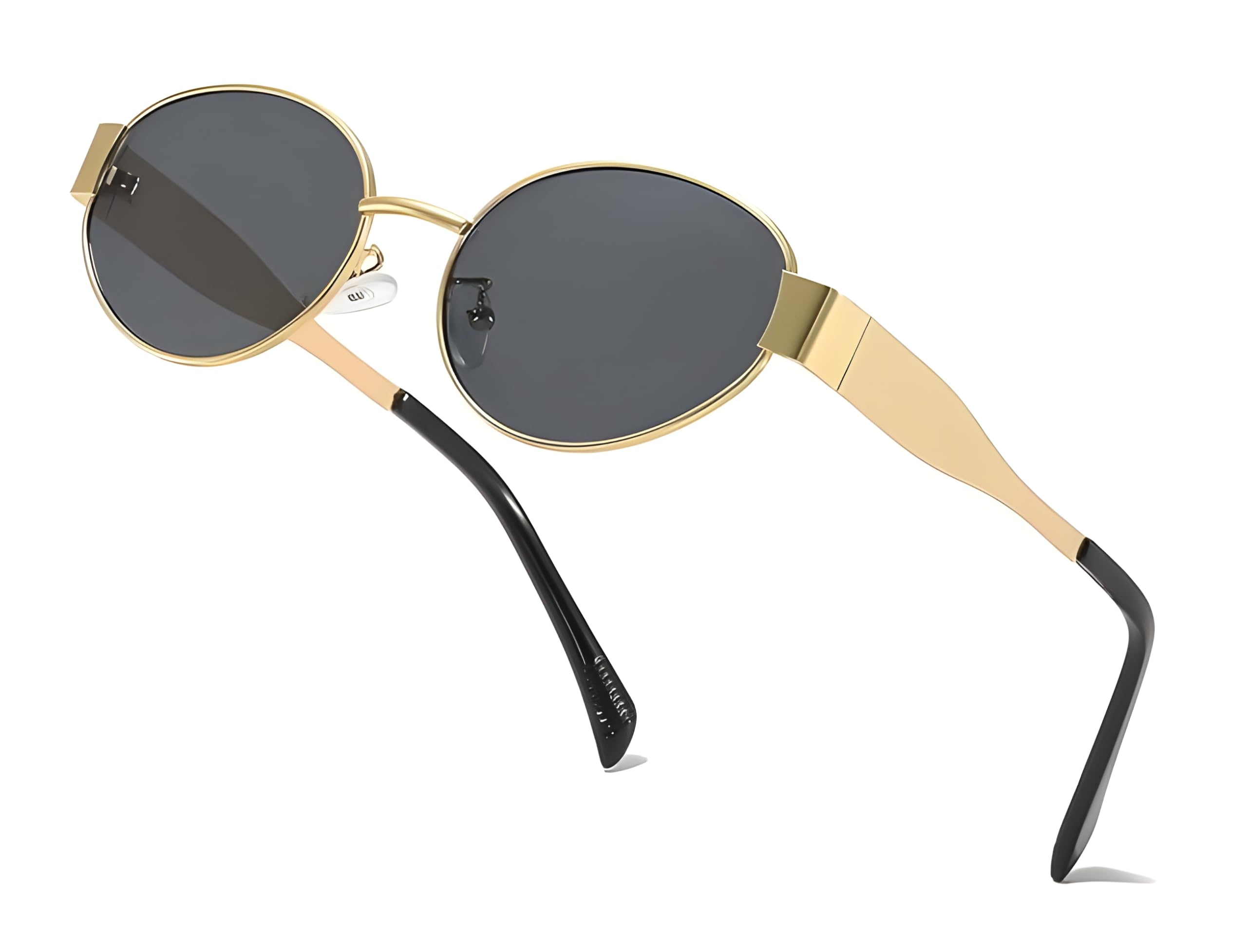 deseox Retro Oval Sunglasses For Men & Women | Trending, Stylish & Durable Metal Frame Vintage Sunglasses With UV 400 Protection Lenses-picture-59