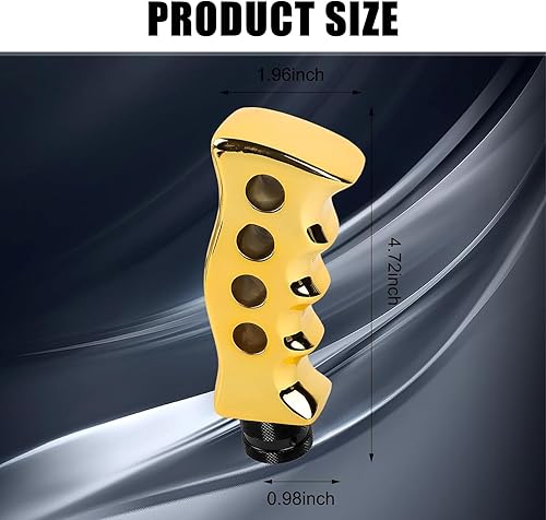 Miniatura 2 de yvshy 1 cabezal de palanca de cambios para automóvil, 1.96 x 4.72 pulgadas, mango de cuchillo de cuatro agujeros, cabeza de palanca de cambios