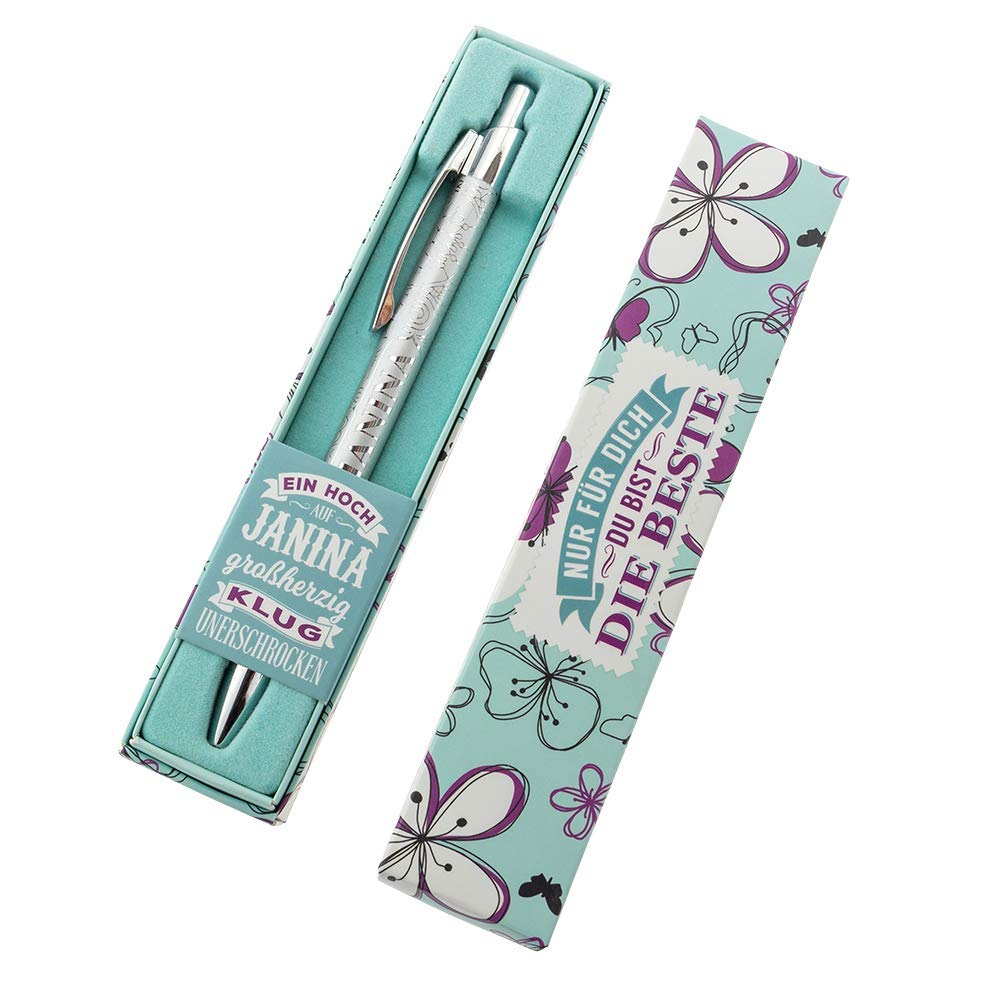 History & Heraldry Top Kuli Personalisiert – Kugelschreiber Mit Name & Spruch Für Janina, Perfektes Geschenk