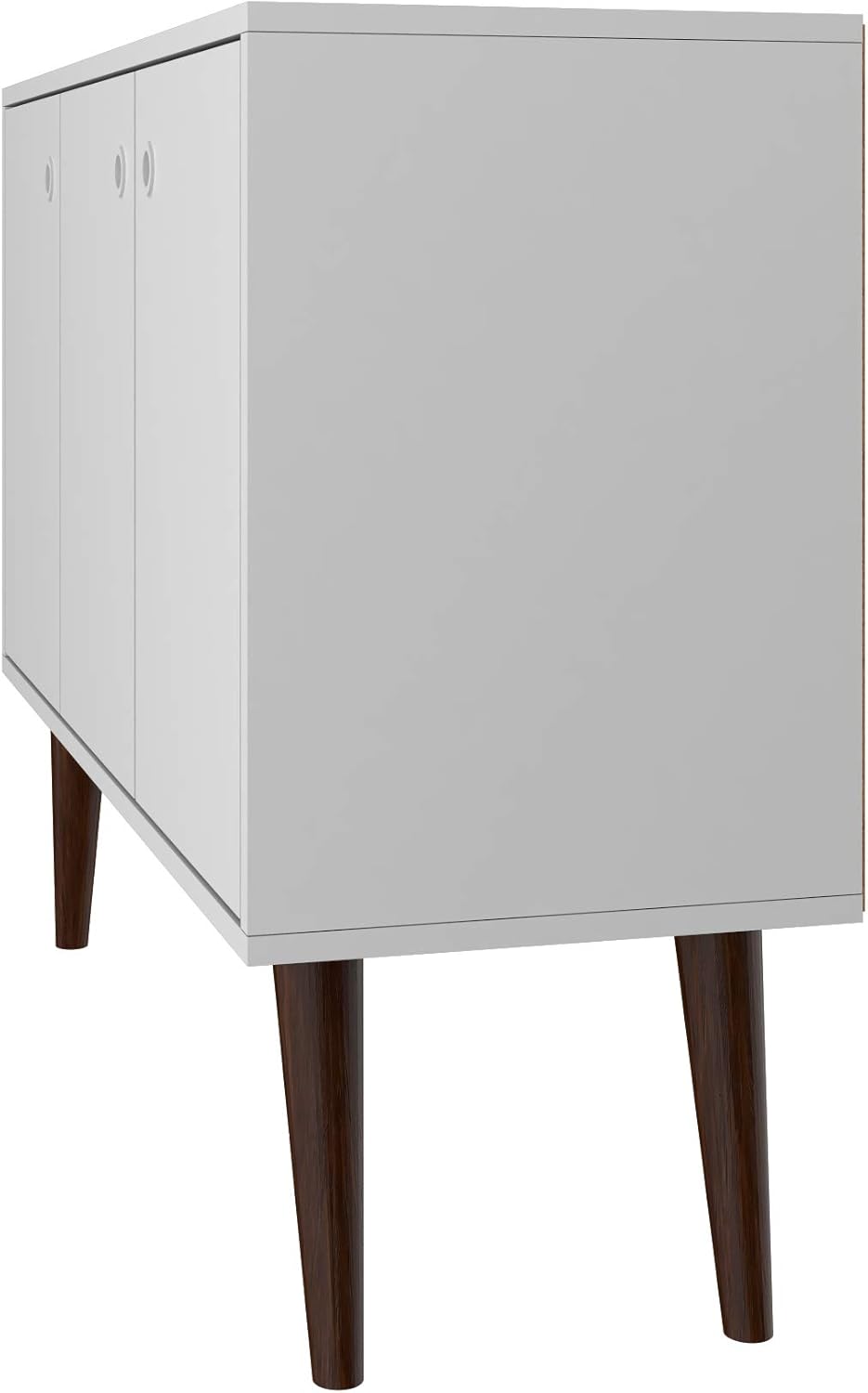 Bromma White Mid-Century Modern 36" Sideboard with Splayed Legs