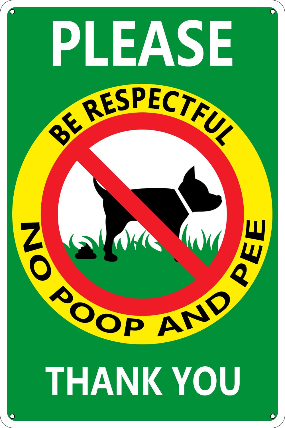 Ingzzaac Metalpostera27124 Vintage Metal Tin Sign - Please Be Respectful No Poop And Pee Thank You - Retro Wall Decor For Home, Bar, Kitchen, Bathroom - Funny Gift Aluminum Metal Sign 8X12 Inches