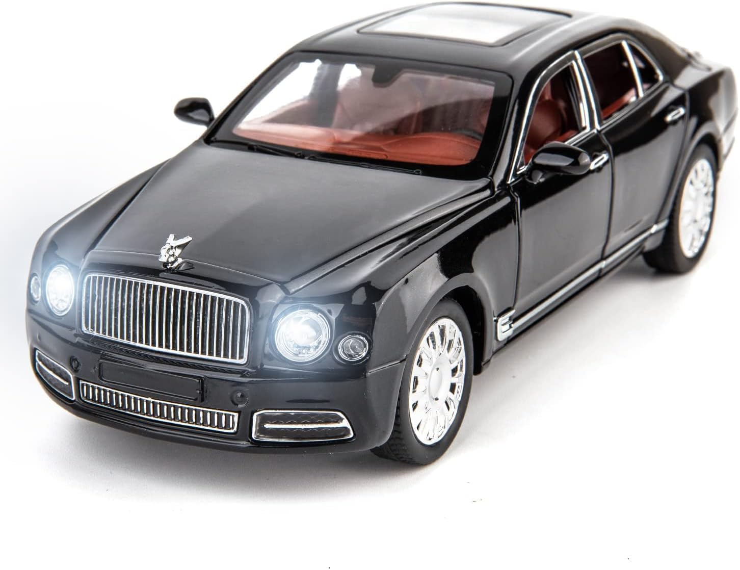 Invite 1:32 Diecast Model Alloy B-M-W M4 Metal Pull Back Car with Sound Light, Openable Doors, Toy Vehicles for Kids Gift, car for Kids [Black-Color] — Amazon image 16