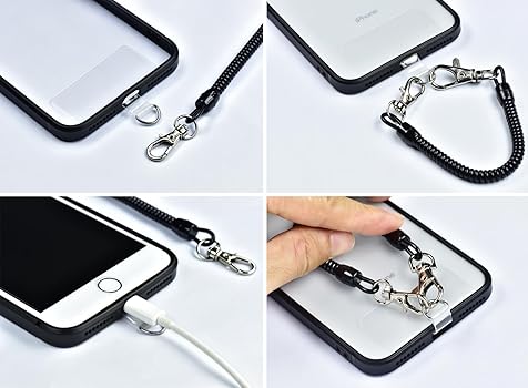 Amazon.co.jp: [JPCRMOV] カールコードストラップ 伸縮コイル バンジー