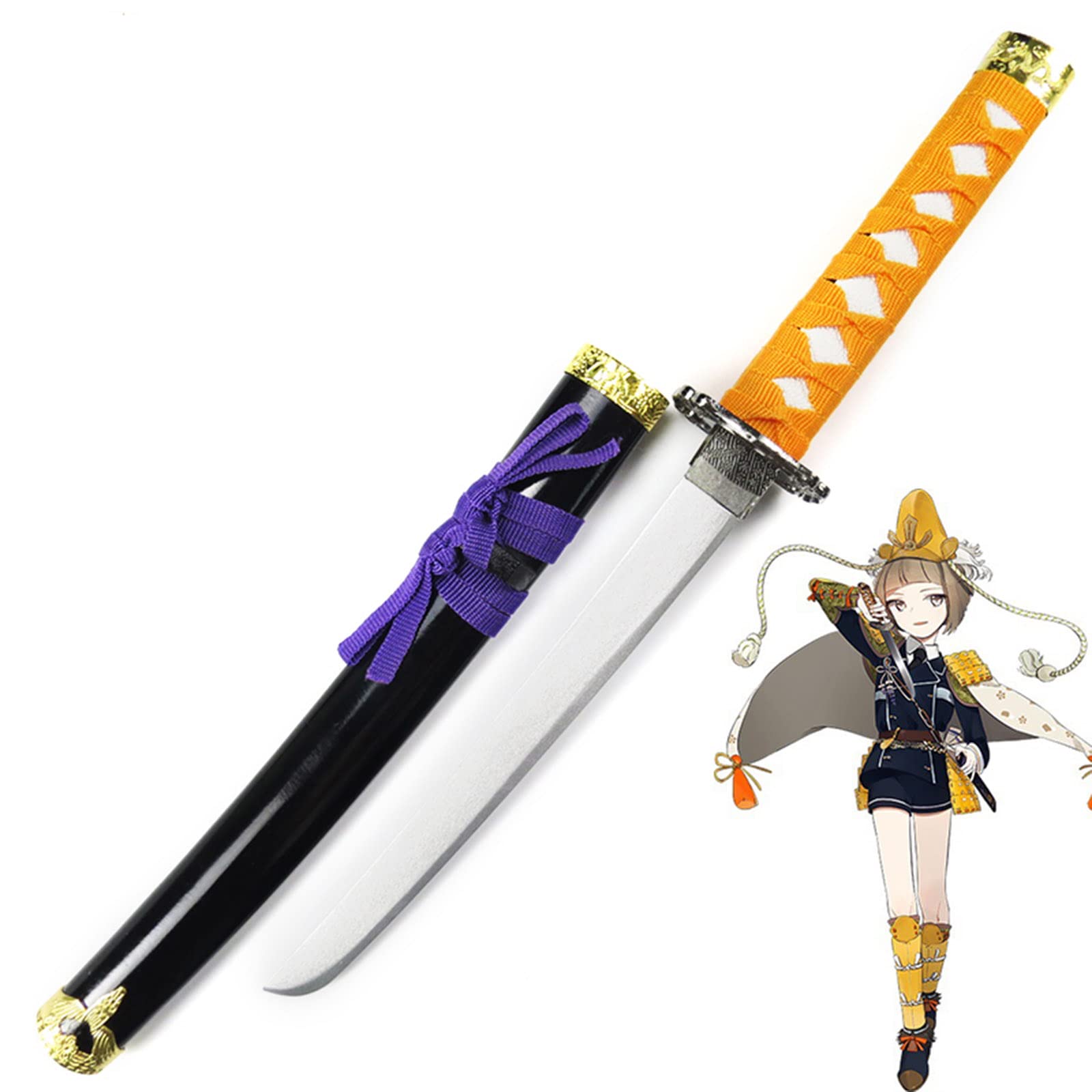 Spada da Samurai in Stile Anime, Oggetti di Scena for Giochi Ruolo, Adatti for spettacoli Animazione Cosplay, Armi e Attrezzature, Lama in Legno