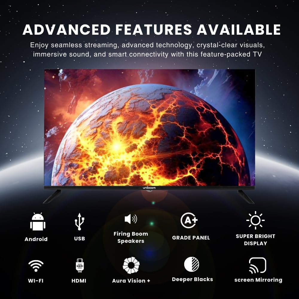 Uniboom Optima 102 CM (40 inch) HD Smart LED Android TV 2026 40S-ULT-AED — Amazon image 2