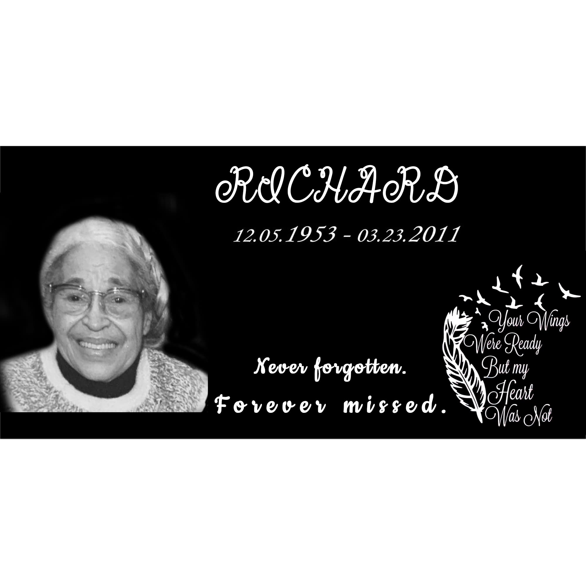 Buy Memorial Plaques for Outdoors Personalized Tiny Headstone Small