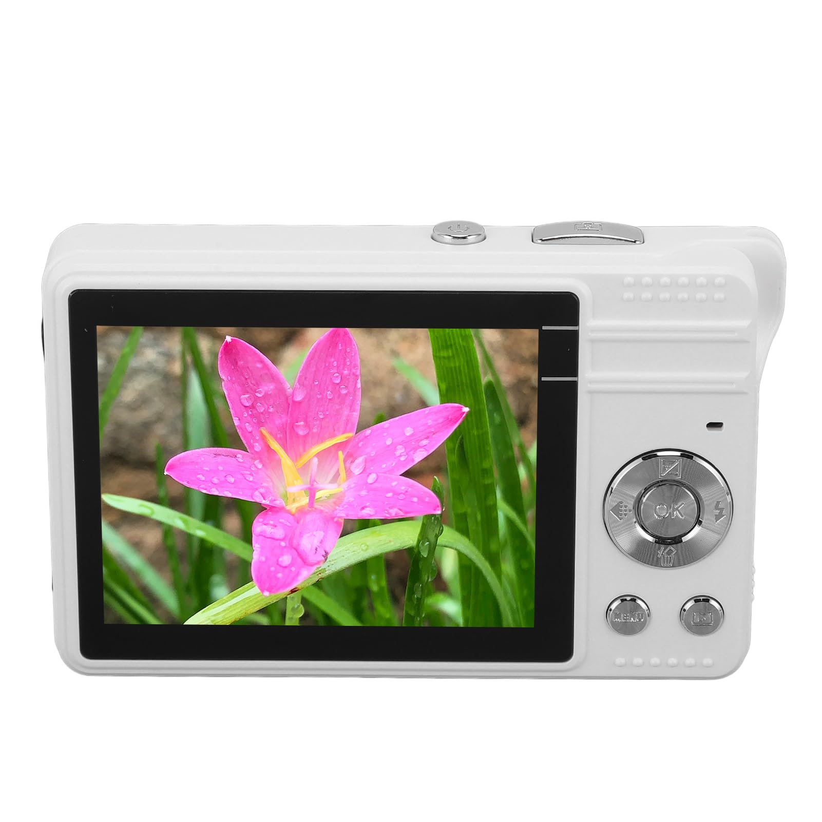 Stylebest Digital Camera for Teens 50MP 1080P HD 2.8 Inch TFT Screen Digital Zoom 16X Compact Pocket Camera with Auto Focus and LED Flash for Photography, White-picture-22