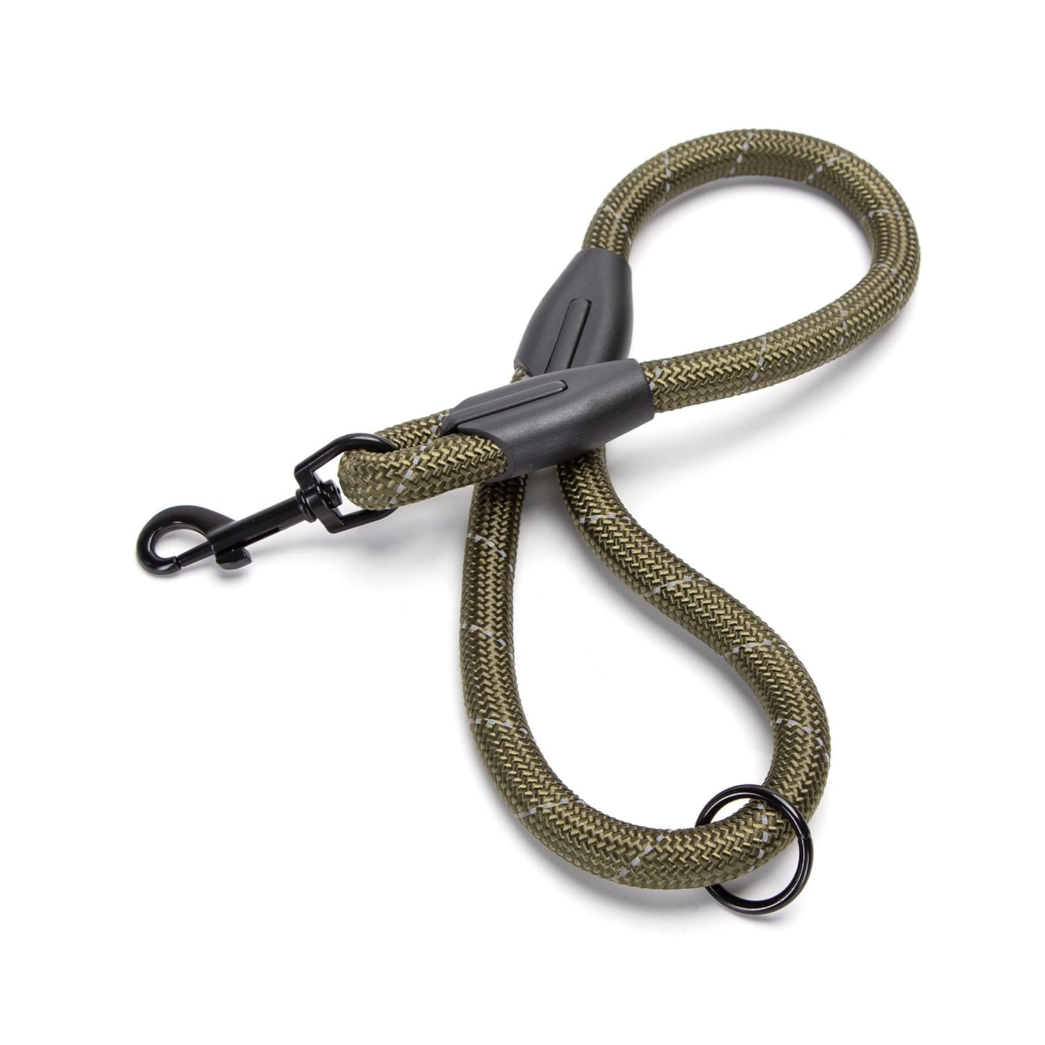 Short Round Rope Lead, Reflective, Heavy Duty; Ideal for Night Walks and Increase Visibility and Safety of Your Pet - Image 2