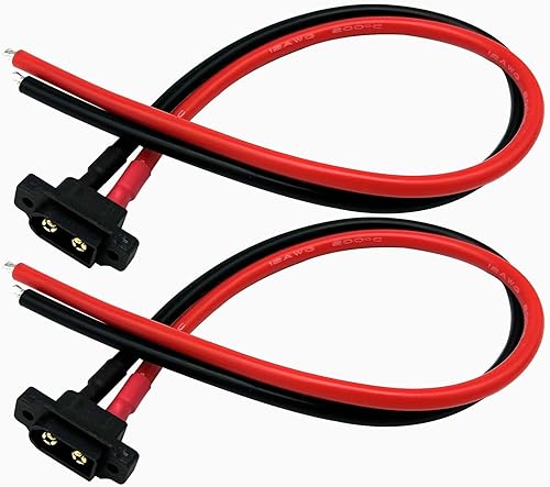 Miniatura 2 de Cable de coleta macho XT60EW-M XT60, conector de montaje en panel XT60 con cable de 12 AWG de 11.8 in para RC Dron, aviones FPV Racing Drone