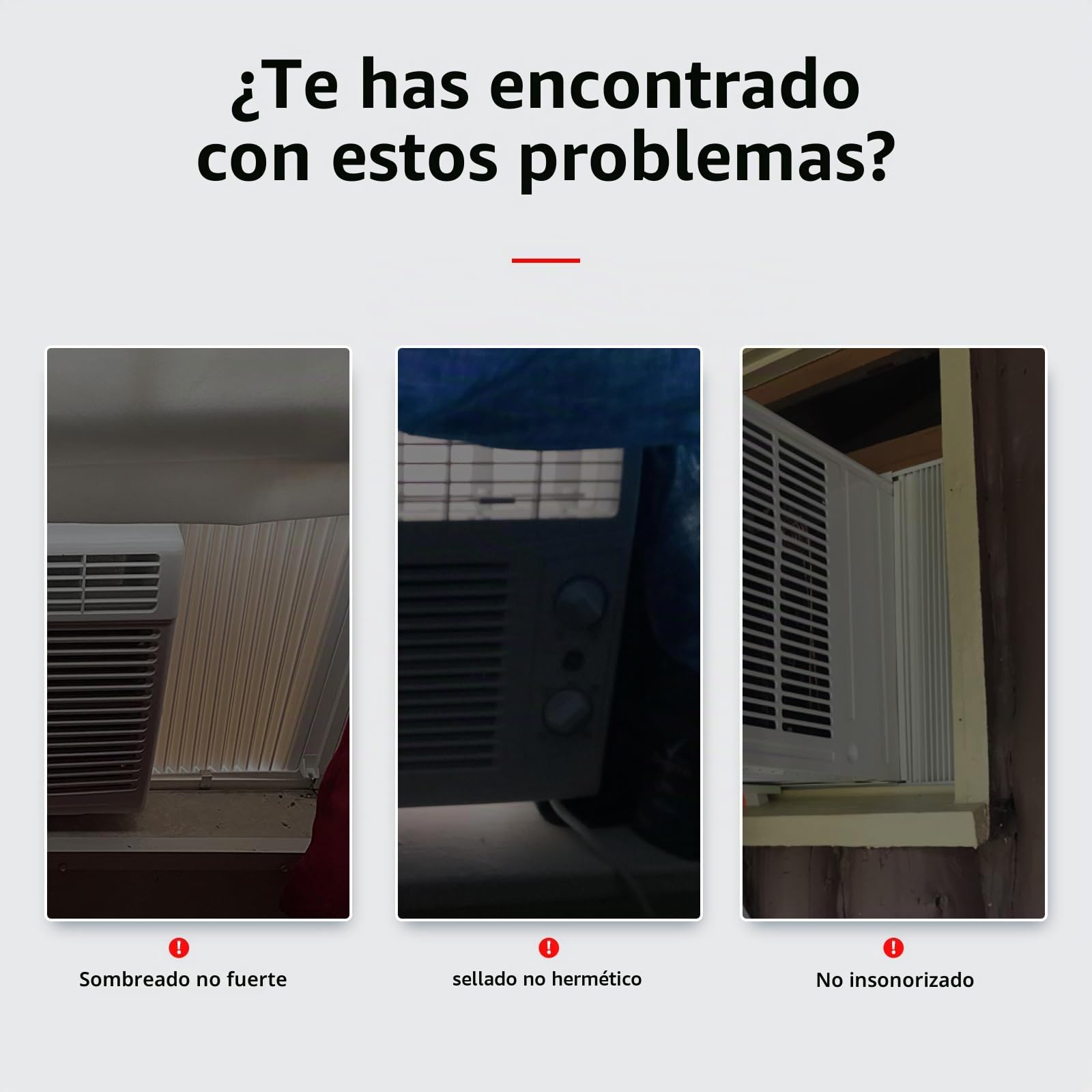 Aire Acondicionado de Ventana, Panel de Espuma Aislante Lateral, Aislamiento Térmico para Verano/Invierno y Contra Rasantes, Paneles de Aislamiento Completo de Una Pieza para Sellado de Ventana