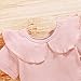 Newborn Baby Girl Clothes 0-3 Months Summer Clothes Cute Ruffle Short Sleeve Romper Floral Shorts Set Infant Summer Outfits Set with Bow Headband Solid Pink 0-3 Months 70cm