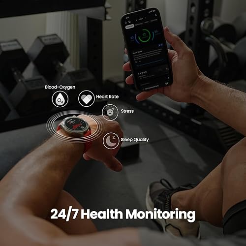 Miniatura 5 de Amazfit Balance 2 - Reloj inteligente de 47mm con pantalla AMOLED de cristal de zafiro, mapas sin conexión, GPS de doble banda, batería de 21 días