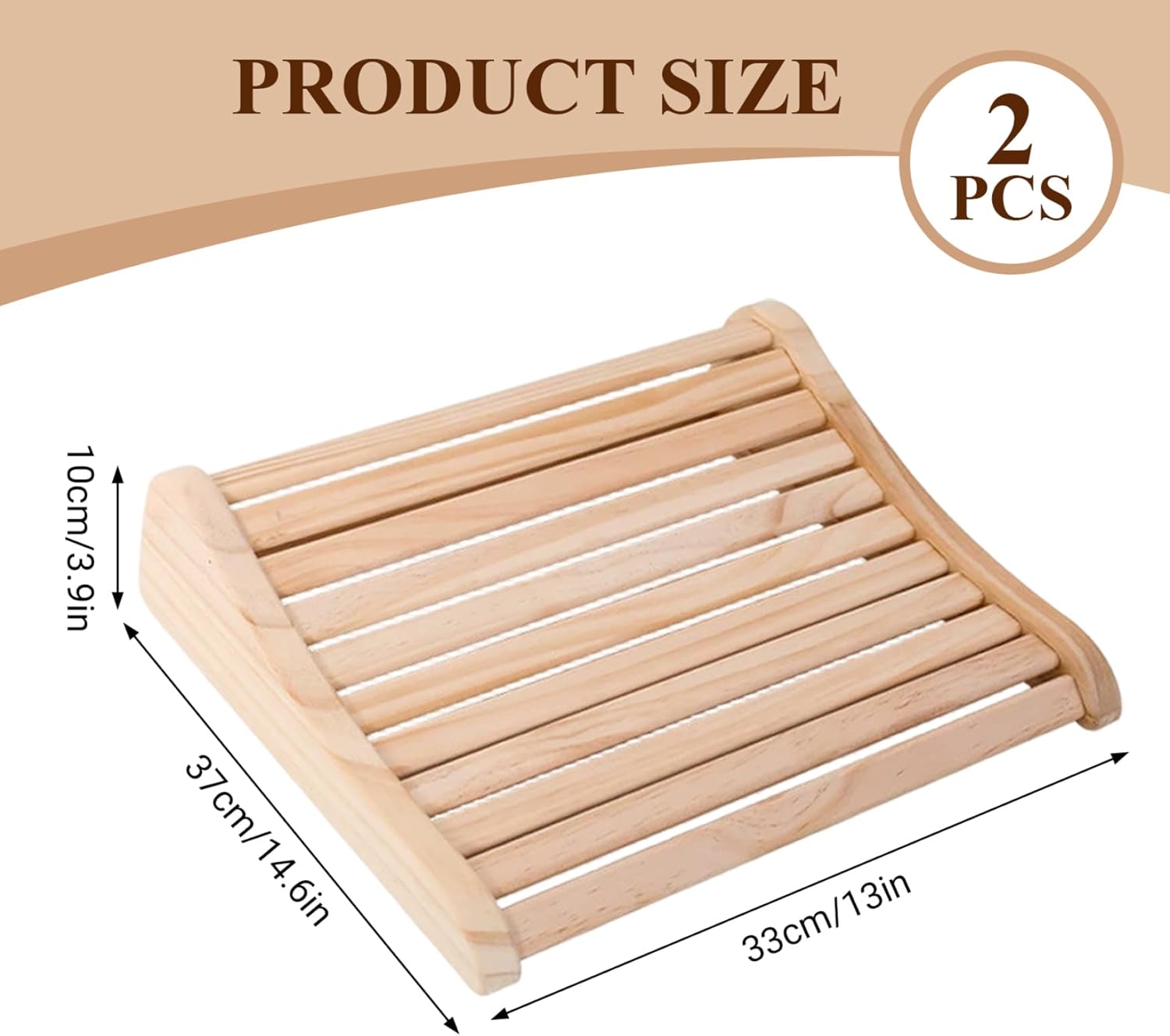 2PCS Sauna Headrest Wooden Hollow Out Sauna Pillow Neck Support for Infrared Traditional Barrel Steam Relaxation Spa Supportive Head Pillow for Home Use