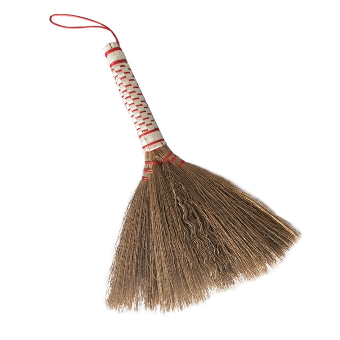 Mikinona 1Pc Handmade Mini Broom for Desktop and Pet Cage Cleaning Lightweight Straw Broom for Home Sofa and Dust Removing Tool