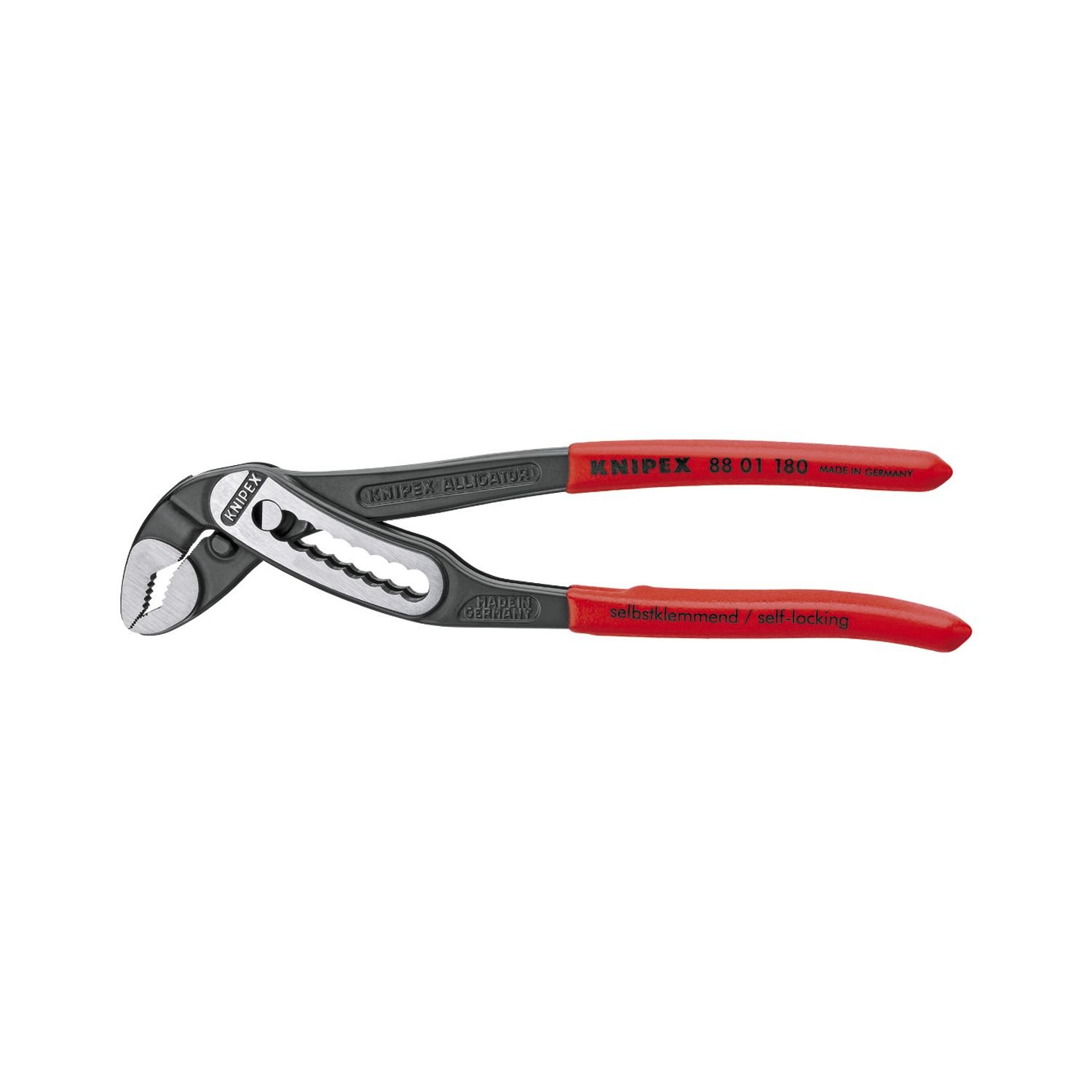Alligator® Water Pump Pliers black atramentized, with non-slip plastic coating 180 mm 88 01 180