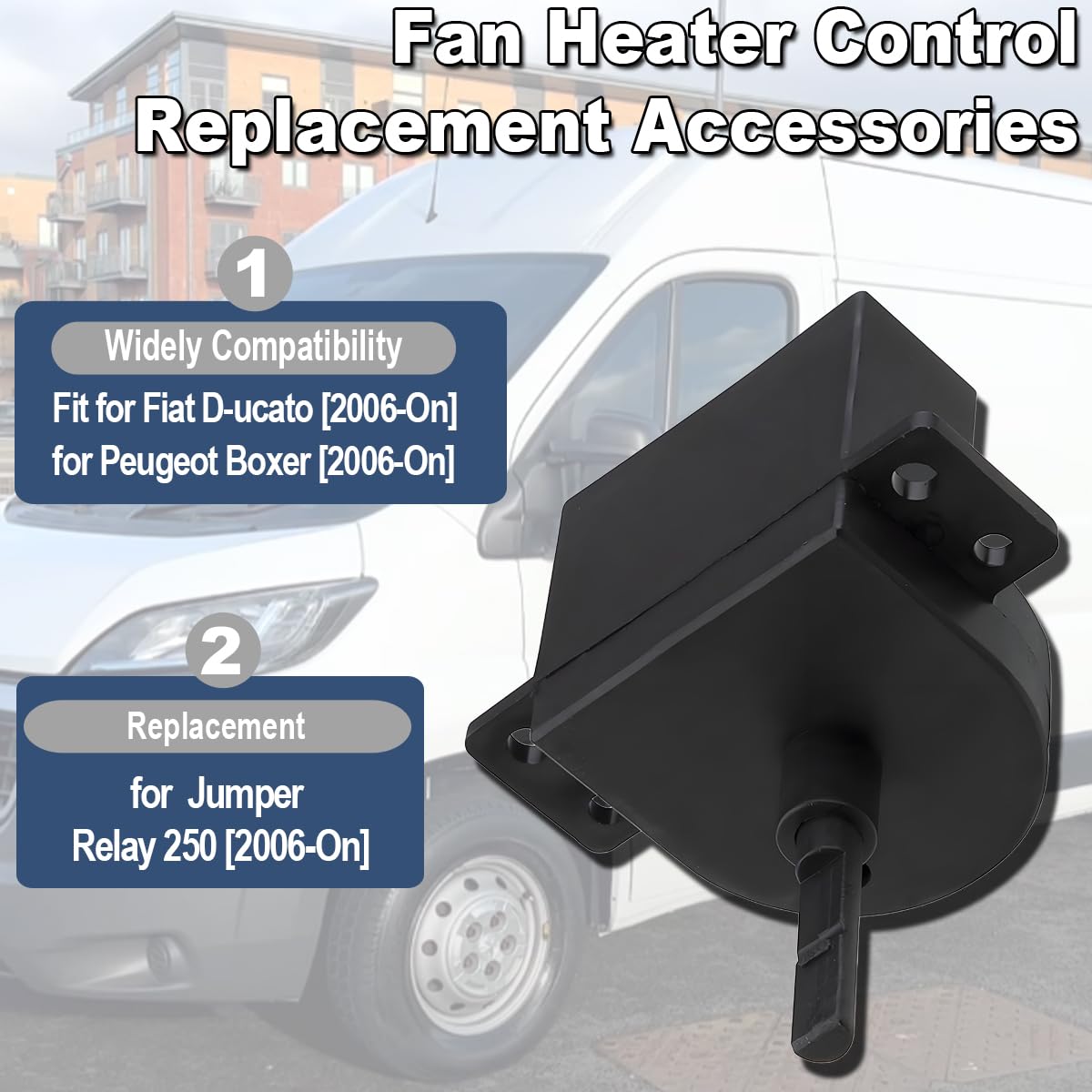 ZAMDOE 77362439 Interruttore Ventola Riscaldamento per Fiat Ducato per Peugeot Boxer Jumper Citroen Relay 250 dal 2006 in Poi Modulo relè Controllo Ventola Riscaldamento Furgone 77367027 1609029980