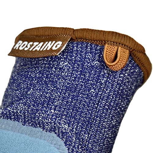 Rostaing DENIM-IT08 Gants de Jardinage Nitrile Fins Imperméables Solides Résistants Gros Travaux Denim Taille 8 Handschuhe, blau, 8