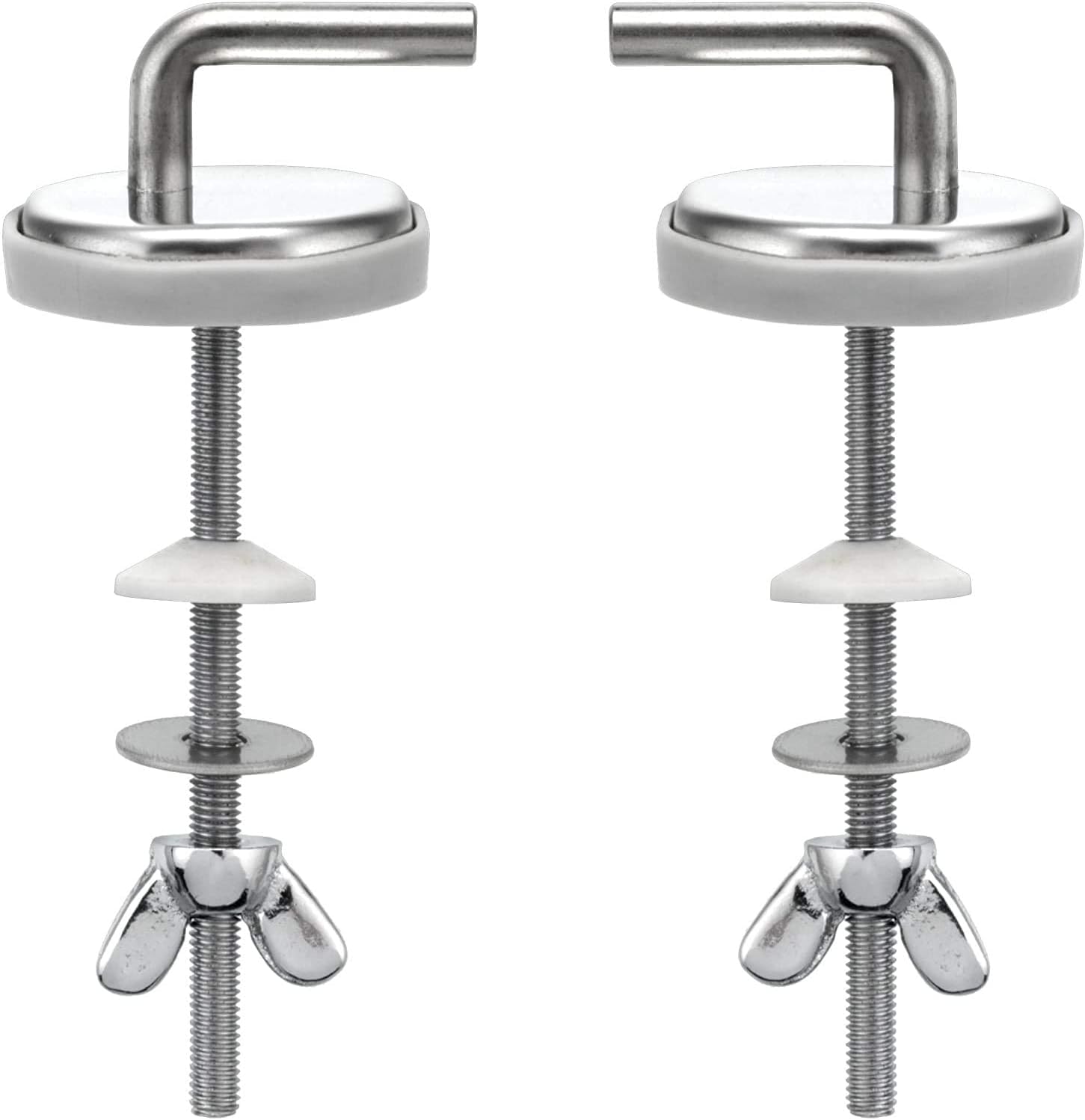 Royal Apex Stainless Steel Toilet Seat L Shaped Cistern Hinges Flush Toilet Cover Mounting Connector, Mounting Fittings Replacement Parts 1 Pair