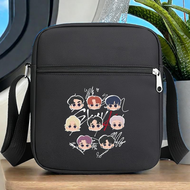 K-pop Merch Stray Kids Merch Crossbody Bags for Women Men Crossbody Purse with Zipped Pockets Handbag Shoulder Bag4