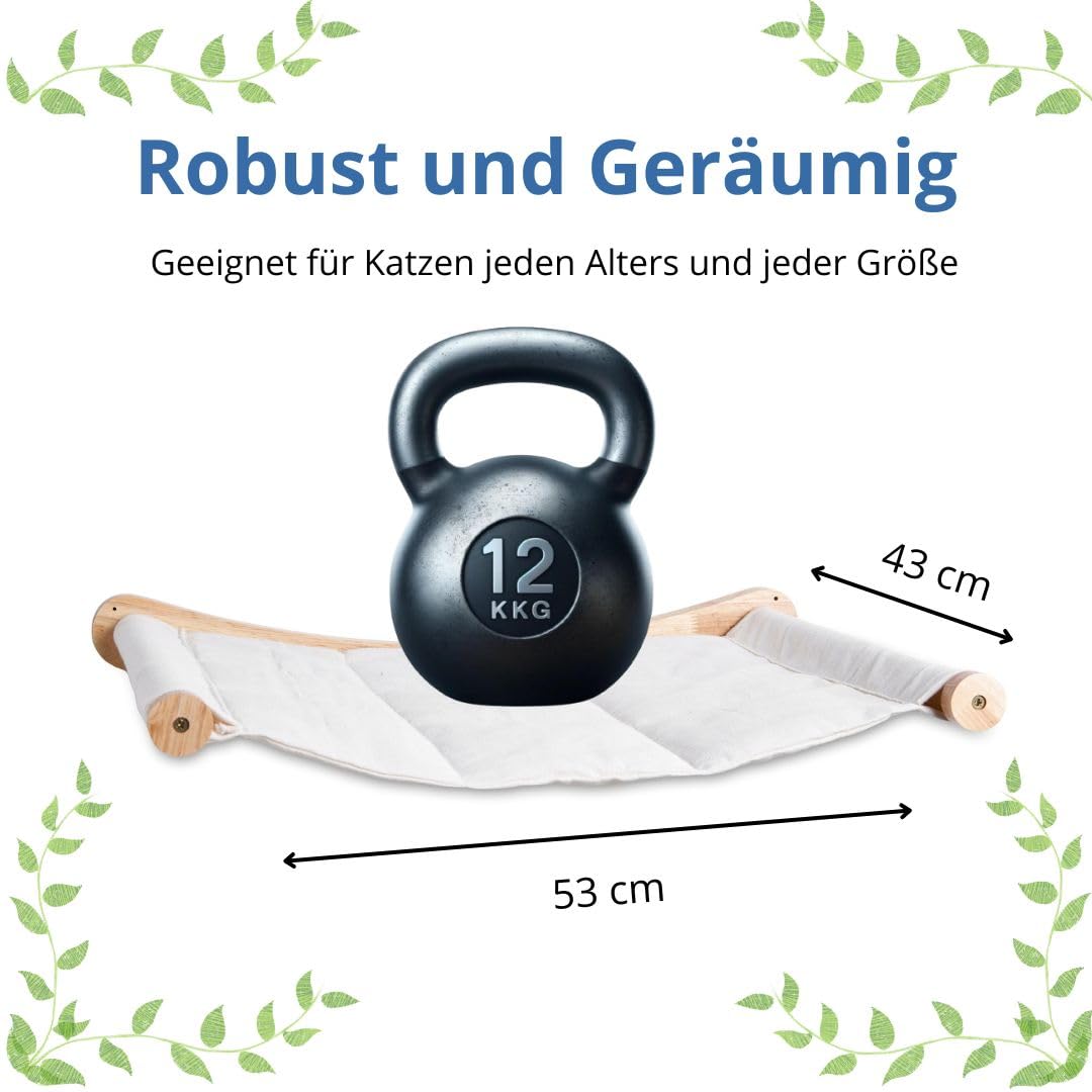 Hängematte zur Wandmontage für Katzen, robust und komfortabel – Regal trägt bis zu 12 kg – ideal zur Maximierung des Platzes