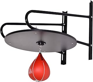 HOMCOM Wall-mounted Punching Ball Height Adjustable Hanging 