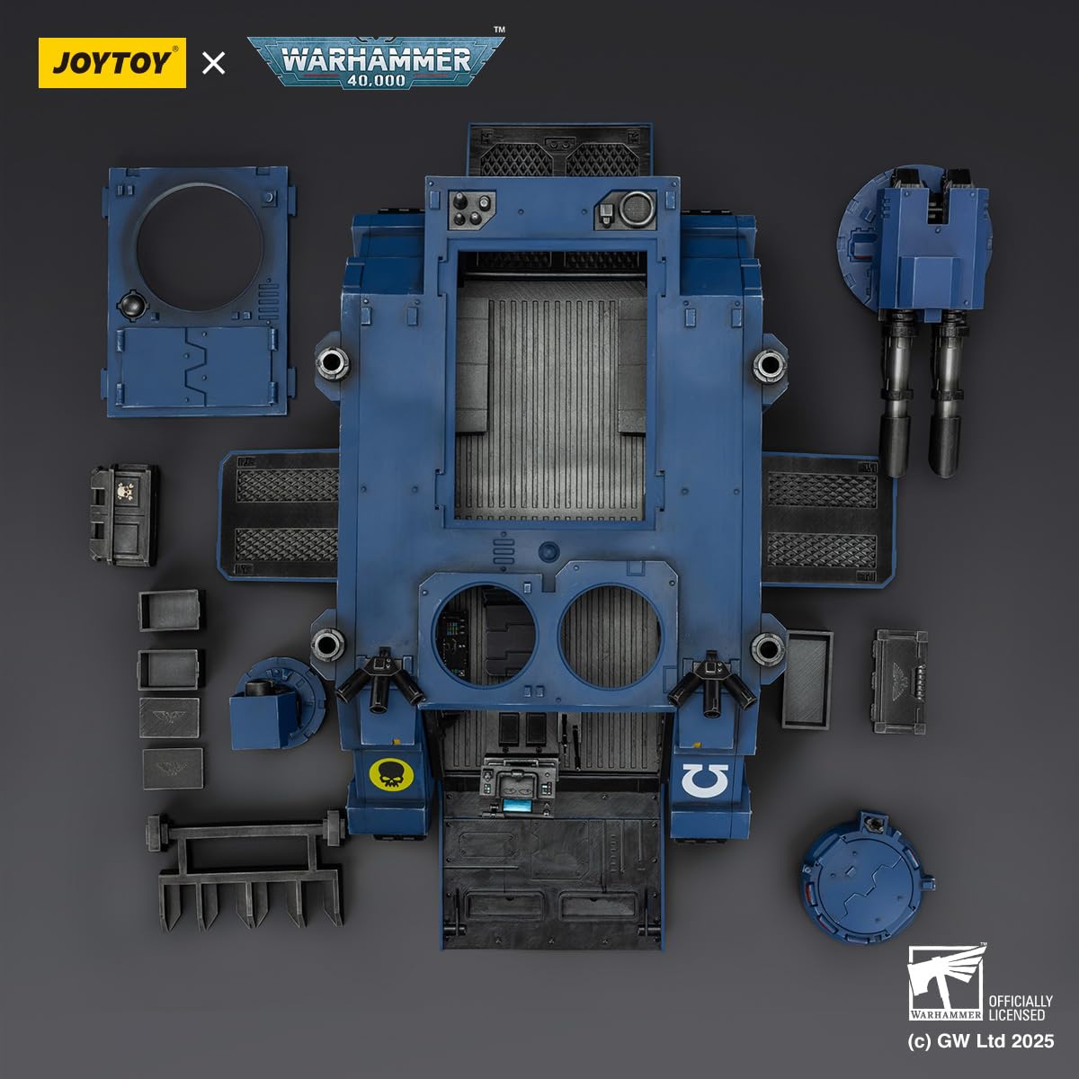 TOYVERSE Joytoy Action Figure scala 1/18 Warhammer 40.000, Ultramarines Razorback con doppio lascannon, modellino articolato mobile, 25 cm, adatto a ragazzi dai 15 anni in su