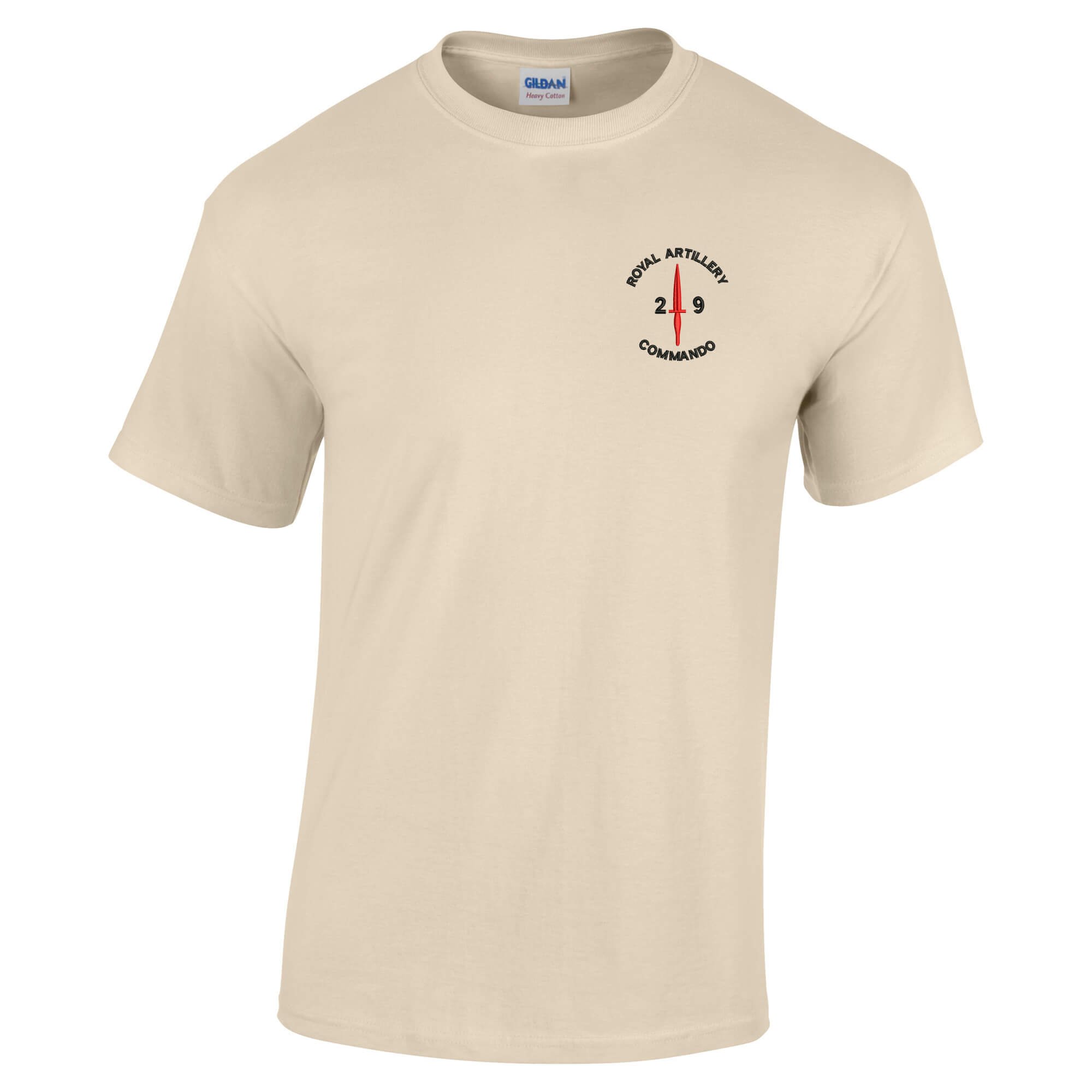 Pineapple Joe's Men's Sand 29 Commando Dagger Royal Artillery Embroidered T-Shirt - Medium