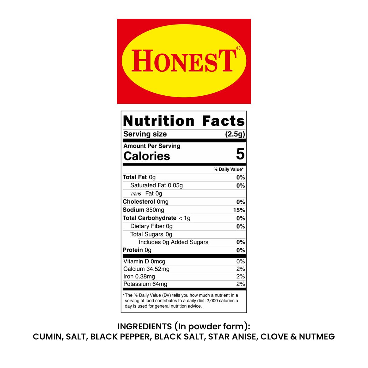 Honest Sandwich Masala Powder Indian Spices & Masala | Blended Spice for Authentic Taste, No Added Colour | Vegetarian - 100gm 1