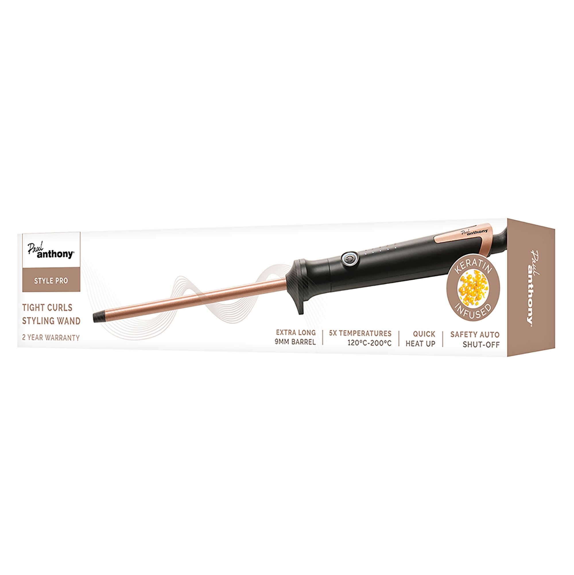 Paul Anthony Unisex 'Stylepro' 9Mm Tight Curls Chop-Stick Styler With Keratin